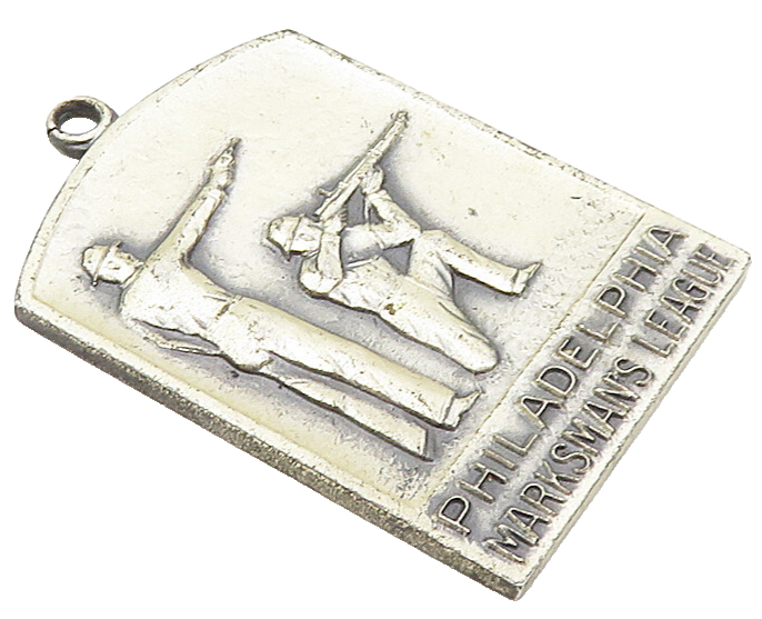 925 Silver Vintage Antique Philadelphia Marksman's League Pendant PT7020