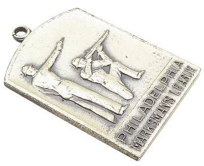 925 Silver Vintage Antique Philadelphia Marksman's League Pendant PT7020