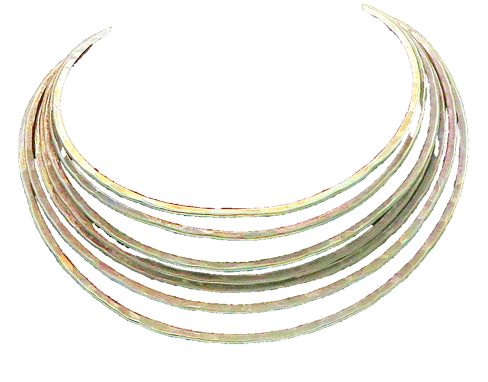 925 Sterling Silver  Vintage Dark Tone Split Shank Collar Necklace  NE2579