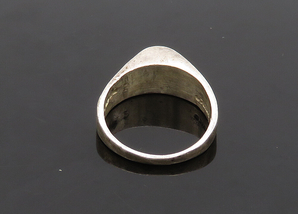 MEXICO 925 Silver  Vintage Cubic Zirconia Dome Solitaire Ring Sz 7  RG21022