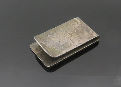 CHASE MEXICO 925 Sterling Silver Vintage Stamped Letter Motif Money Clip  TR2855
