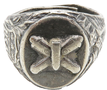925 Sterling Silver  Vintage Antique Eagle USA Petite Band Ring Sz 4.5 RG13179