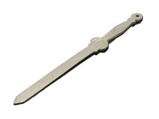 925 Sterling Silver  Vintage Petite Etched Detail Sword Motif Pendant  PT12837