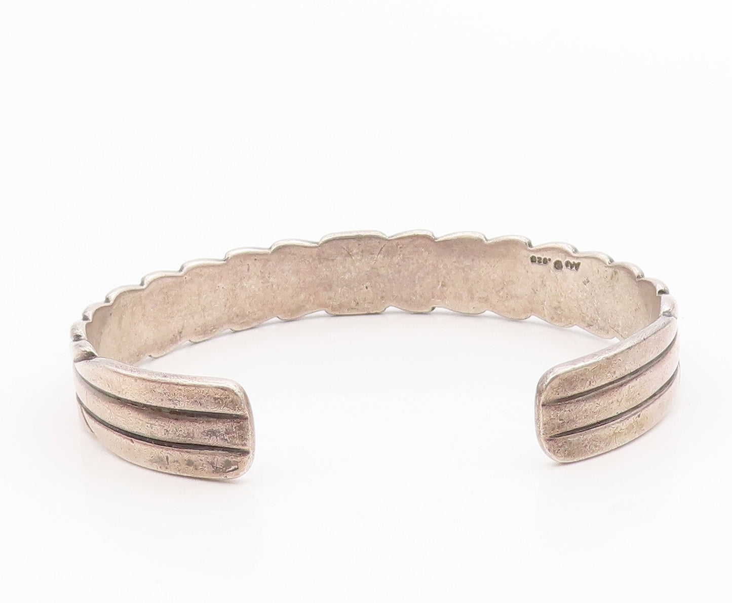 925 Sterling Silver Vintage Bracelet Design Carved Cuff BT10990