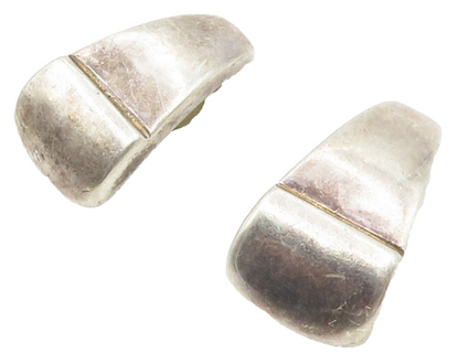 BAYANIHAN 925 Silver  Vintage Dark Tone Smooth Non Pierce Drop Earrings EG6914