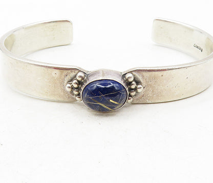 NAVAJO 925 Sterling Silver  Vintage Rutilated Quartz Cuff Bracelet  BT4034