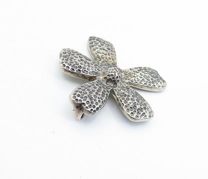 SILPADA 925 Sterling Silver  Vintage Oxidized Hammered Flower Pendant  PT4494