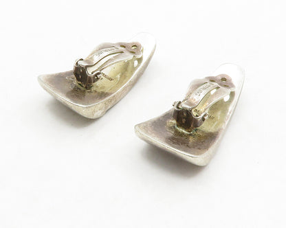 BAYANIHAN 925 Silver  Vintage Dark Tone Smooth Non Pierce Drop Earrings EG6914