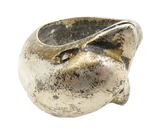 925 Sterling Silver  Vintage Dark Tone Dolphin Motif Band Ring Sz 5  RG13986