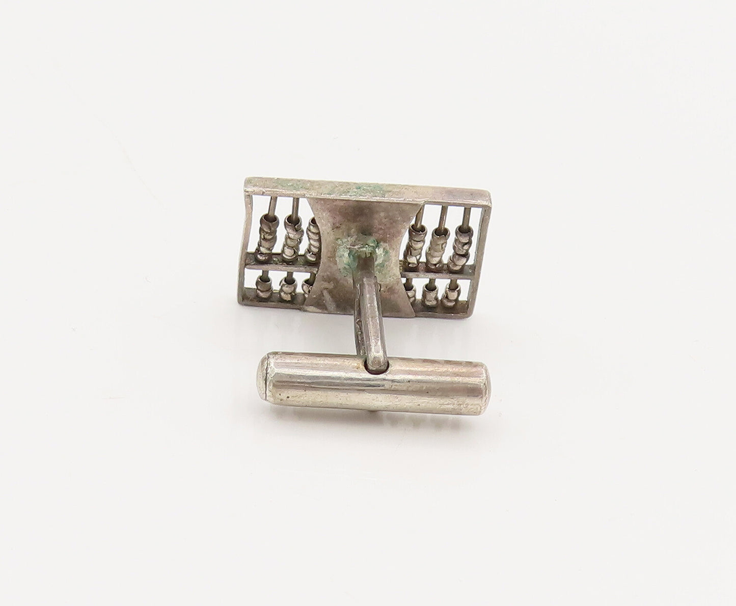 925 Sterling Silver  Vintage Mini 3D Movable beads Abacus Cuff Links  TR3519