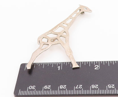 925 Sterling Silver Vintage Brooch Solid Cutout Giraffe  BP11748