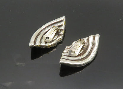 BATAMI ISRAEL 925 Sterling Silver  Vintage 2 Tone Non Pierce Earrings  EG9984