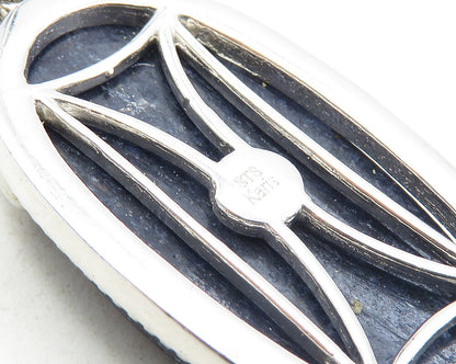 KARIS 925 Sterling Silver  Cabochon Cut Sodalite Shiny Oval Pendant  PT7228