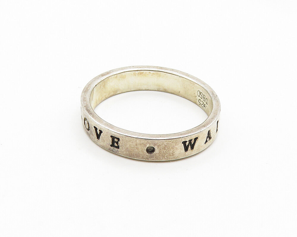BSD 925 Sterling Silver  Vintage True Love Waits Purity Band Ring Sz 8 RG19780