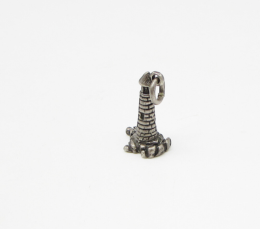 925 Sterling Silver  Vintage Light House Charm Pendant  PT2208