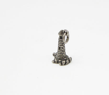 925 Sterling Silver  Vintage Light House Charm Pendant  PT2208