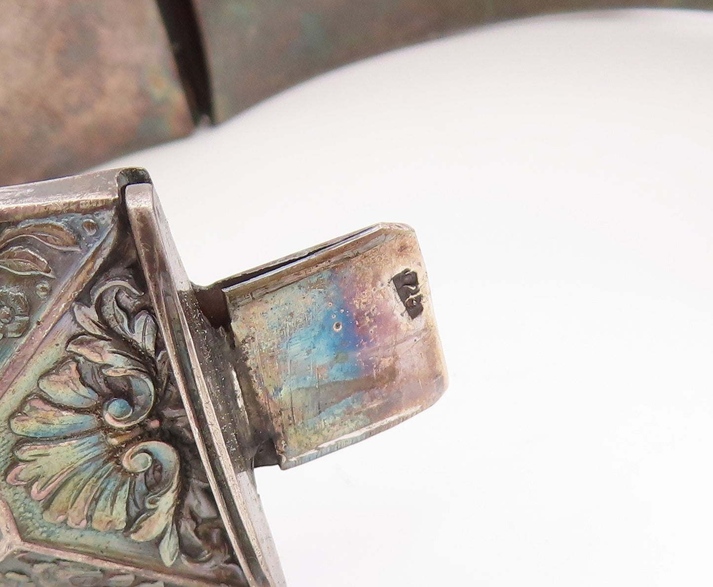 925 Sterling Silver Vintage Bracelet Antique Floral Geometric Bangle  BT12022