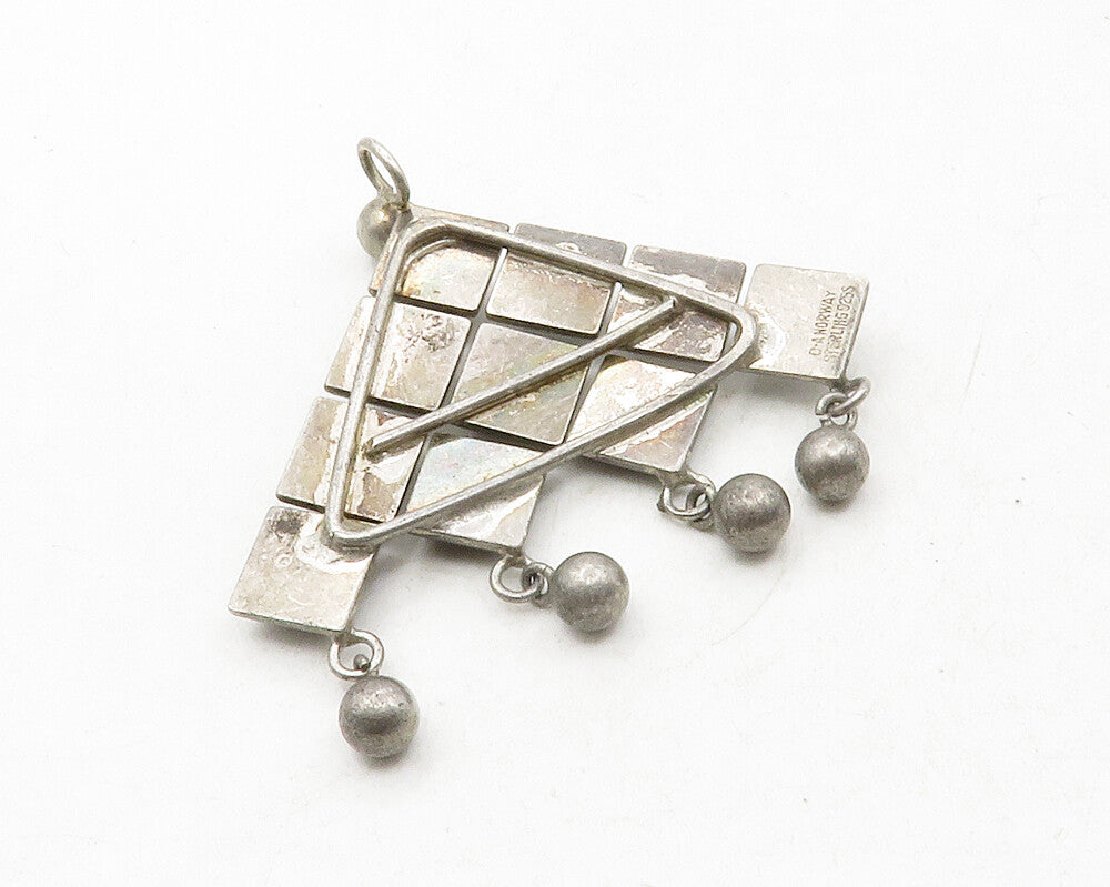 DAVID ANDERSEN NORWAY 925 Silver Vintage Dark Tone Dangling Pendant  PT9926