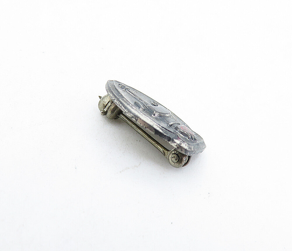 925 Sterling Silver  Vintage Petite Oxidized FTA Shield Brooch Pin  BP2234