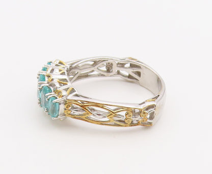 925 Sterling Silver Vintage Ring MICHAEL VALITUTTI Apatite Band  Sz 12  RG36526