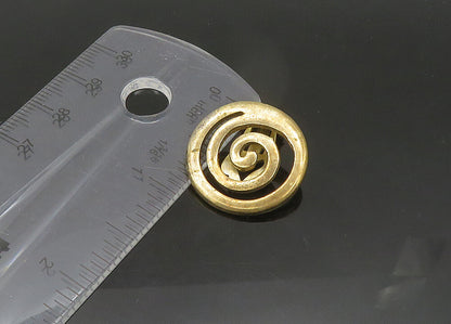 MMA 925 Silver  Vintage Gold Plated Round Spiral Non Pierce Earrings  EG10800