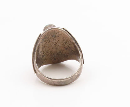 925 Sterling Silver Vintage Ring ROBERT BECENTI NAVAJO Gemstone Sz 12.5  RG35953
