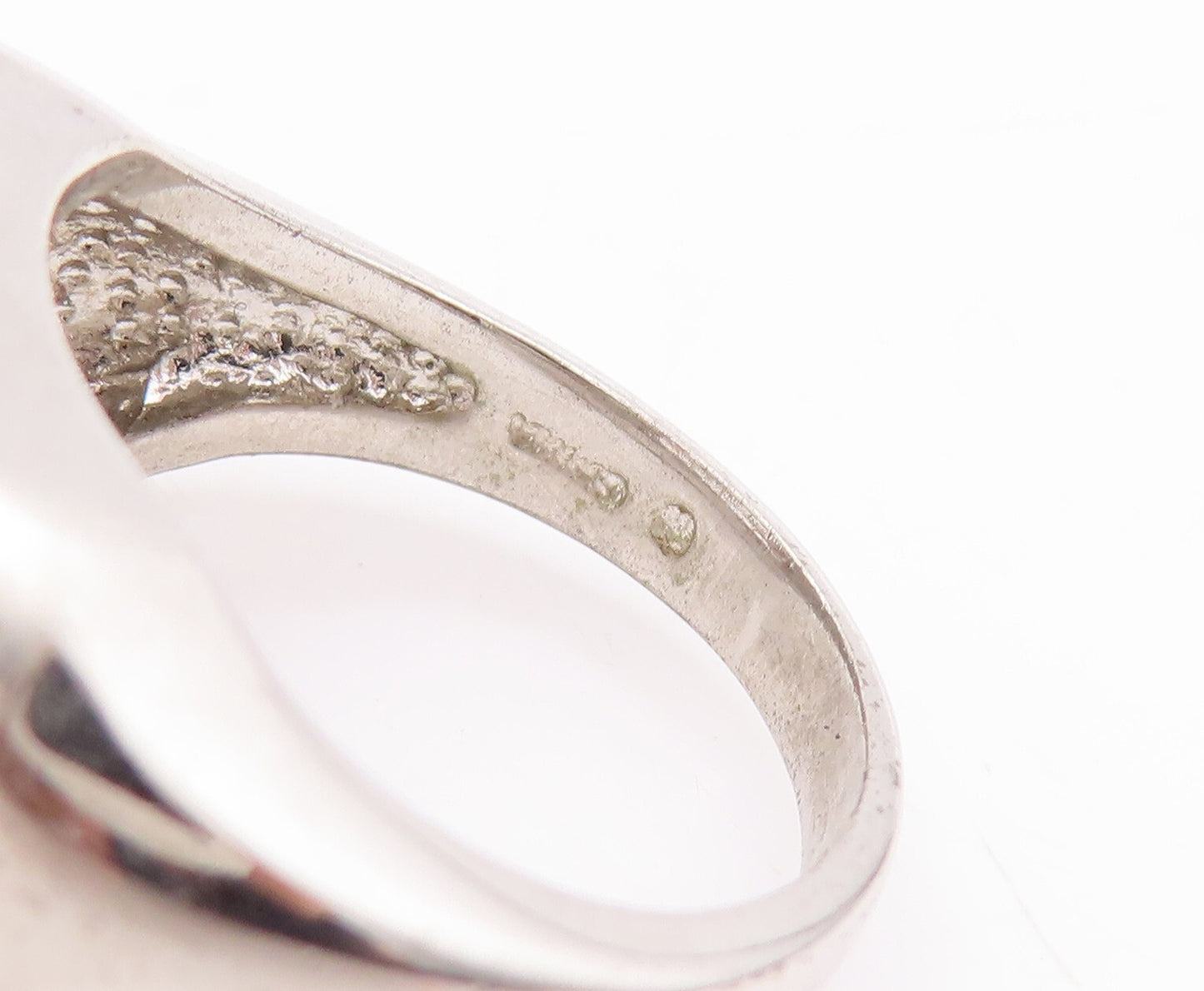 925 Sterling Silver Vintage Ring Minimalist Framed Rectangle CZ  Sz 6  RG29063