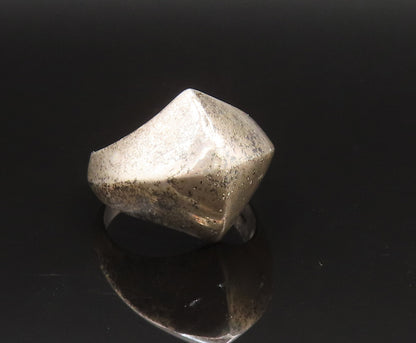 925 Sterling Silver  Vintage Minimalist Pyramid Dome Ring Sz 8  RG25619