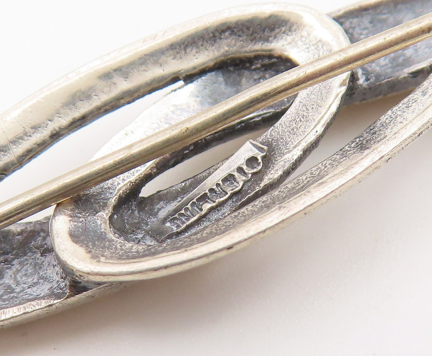 925 Sterling Silver  Vintage Knotted Pointed Fidget Abstract Brooch Pin BP9487