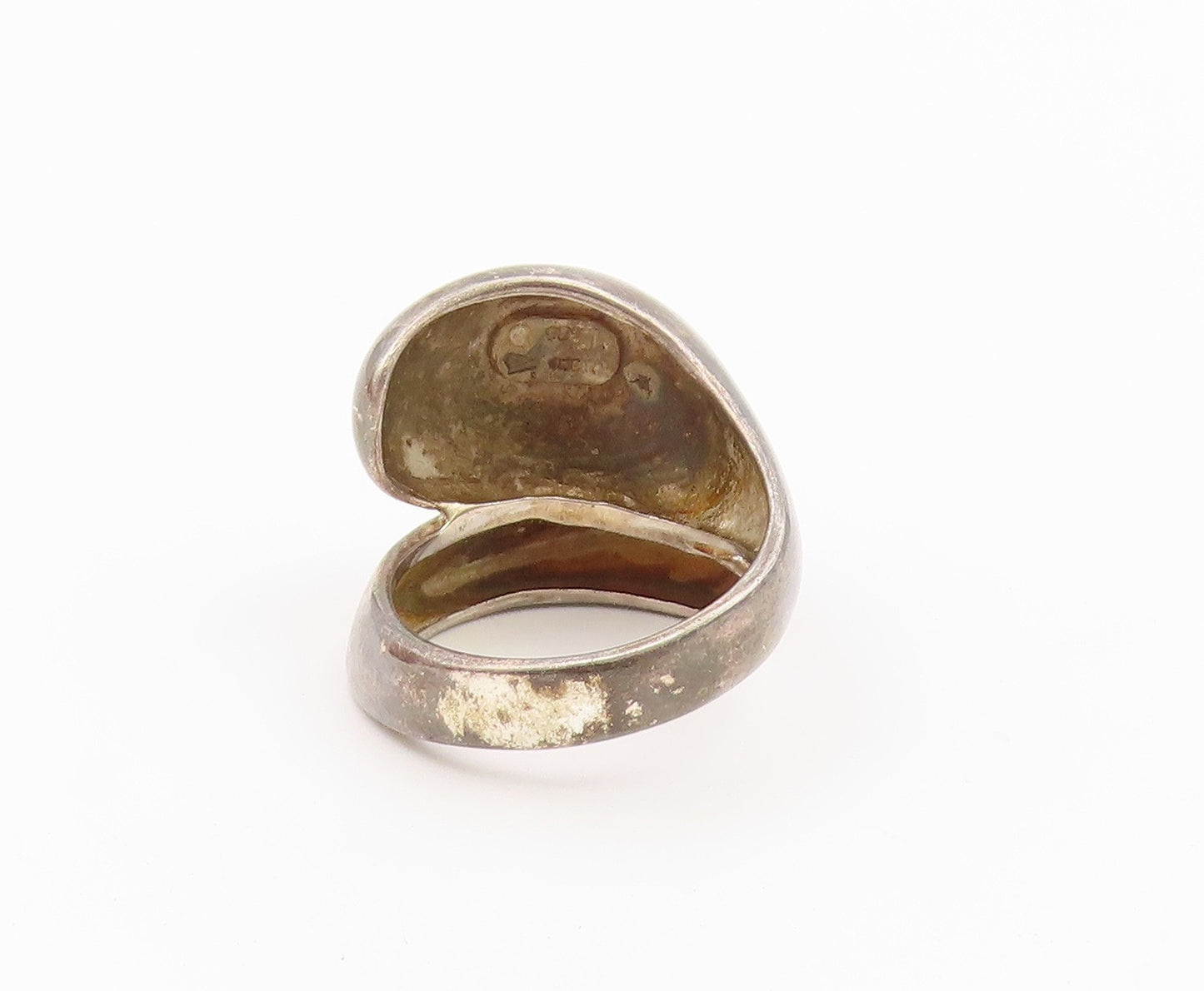 925 Sterling Silver Vintage Ring SILPADA Chunky Bypass Dome Band Sz 9.5 RG36597