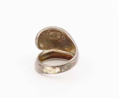 925 Sterling Silver Vintage Ring SILPADA Chunky Bypass Dome Band Sz 9.5 RG36597