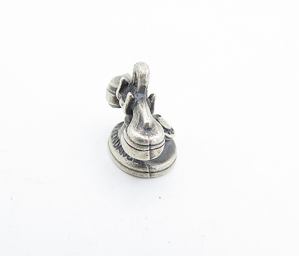 925 Sterling Silver  Vintage Petite Old Fashioned Telephone Pendant  PT5231