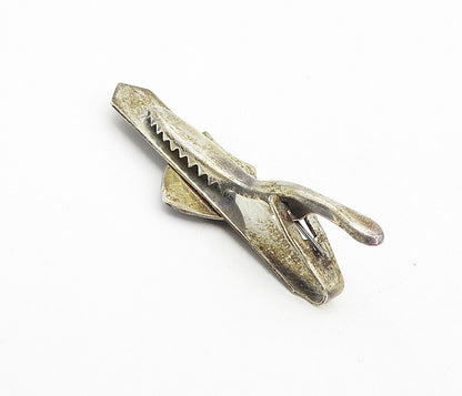 SIAM 925 Sterling Silver  Vintage Niello Enamel Coated Dancer Tie Clip  TR1344