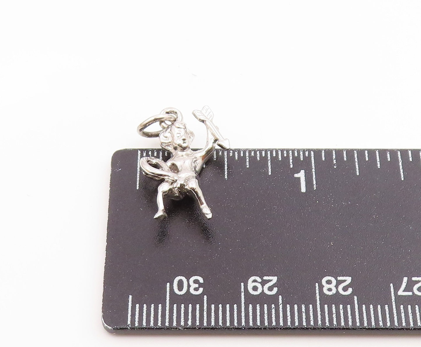 925 Silver Vintage Cupid Angel With Bow & Love Arrow Charm Pendant  PT20524