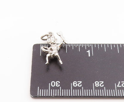 925 Silver Vintage Cupid Angel With Bow & Love Arrow Charm Pendant  PT20524