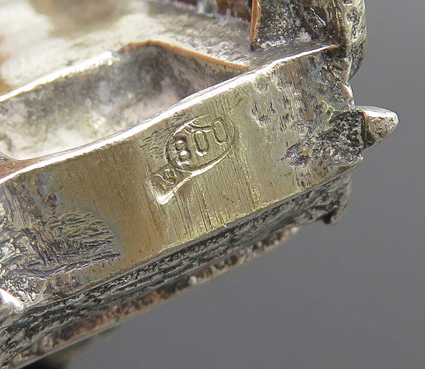 925 Sterling Silver  Vintage Dark Tone Old Fashioned Car Trinket  TR2804