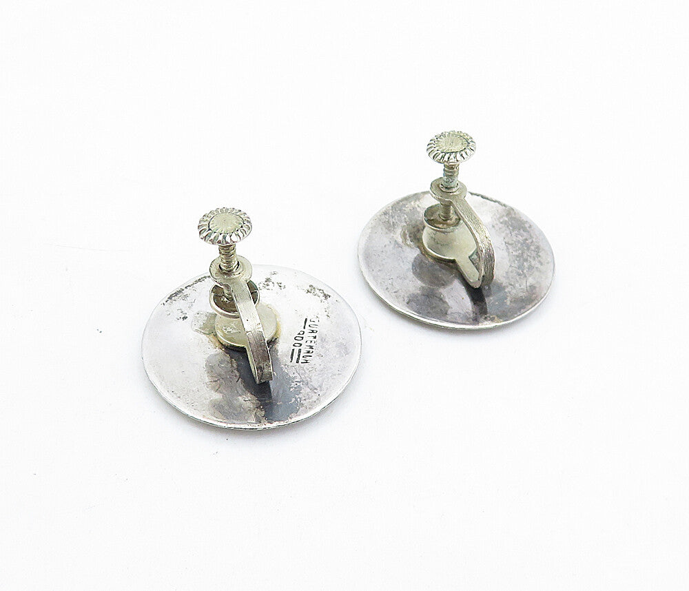 GUATEMALA 925 Sterling Silver  Vintage Traditional Non Pierce Earrings  EG2895