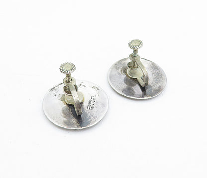 GUATEMALA 925 Sterling Silver  Vintage Traditional Non Pierce Earrings  EG2895