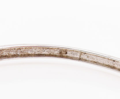 925 Sterling Silver Vintage Bracelet Oval Cut Real Gemstone Bangle  BT11532