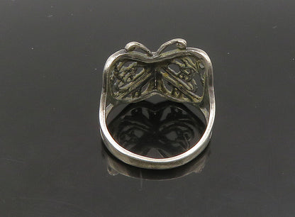 925 Sterling Silver  Vintage Swirl Twist Butterfly Band Ring Sz 9  RG23605