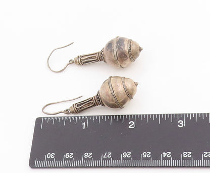 925 Sterling Silver Vintage Earrings Classic Bohemian Gada Shape Dangles EG13758