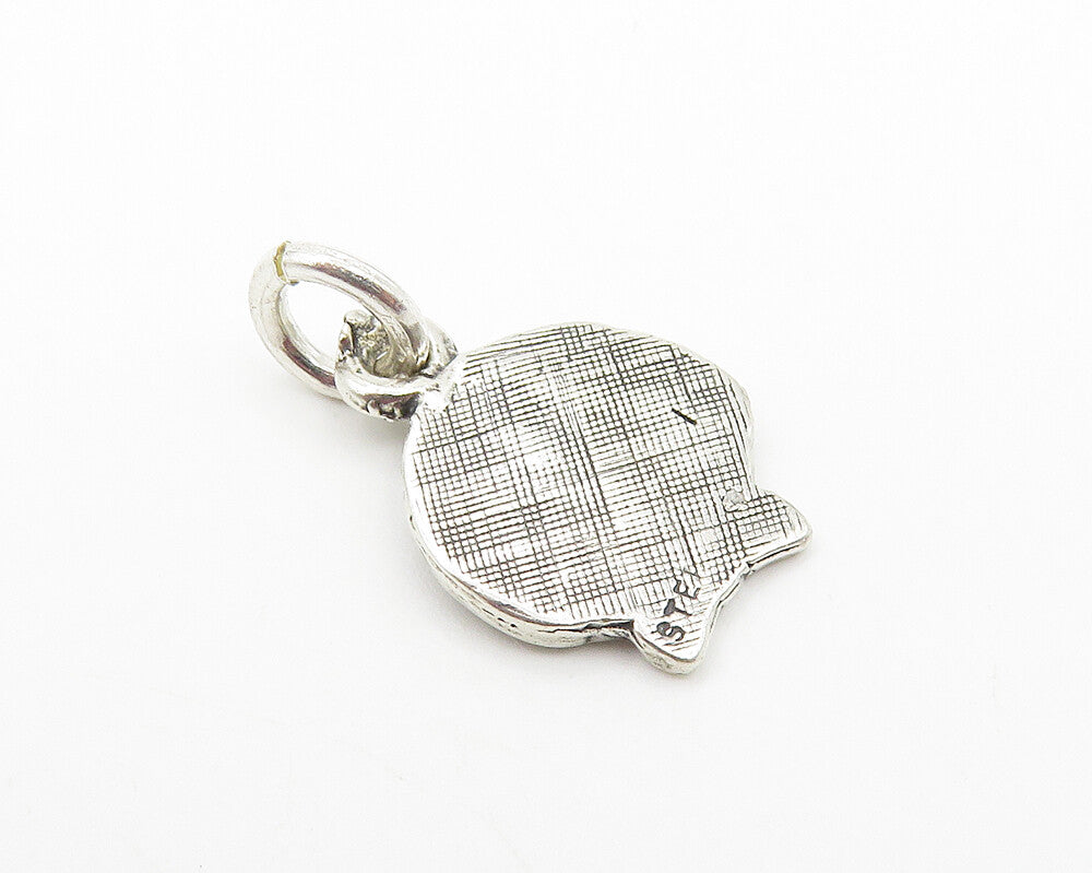 925 Sterling Silver  Vintage Petite Oxidized Child's Face Drop Pendant  PT8140