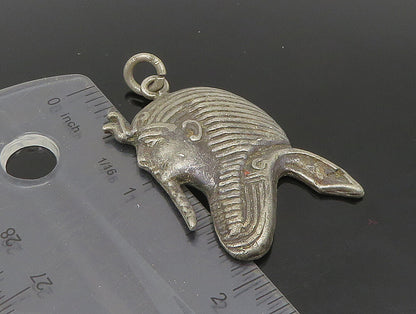 925 Sterling Silver  Vintage Dark Tone Egyptian Pharaoh Pendant  PT19642