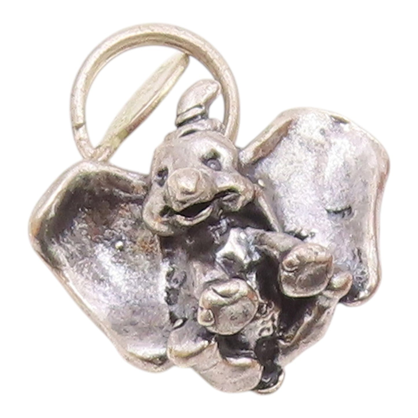 DISNEY 925 Sterling Silver  Vintage Dumbo Elephant Cartoon Pendant  PT19000