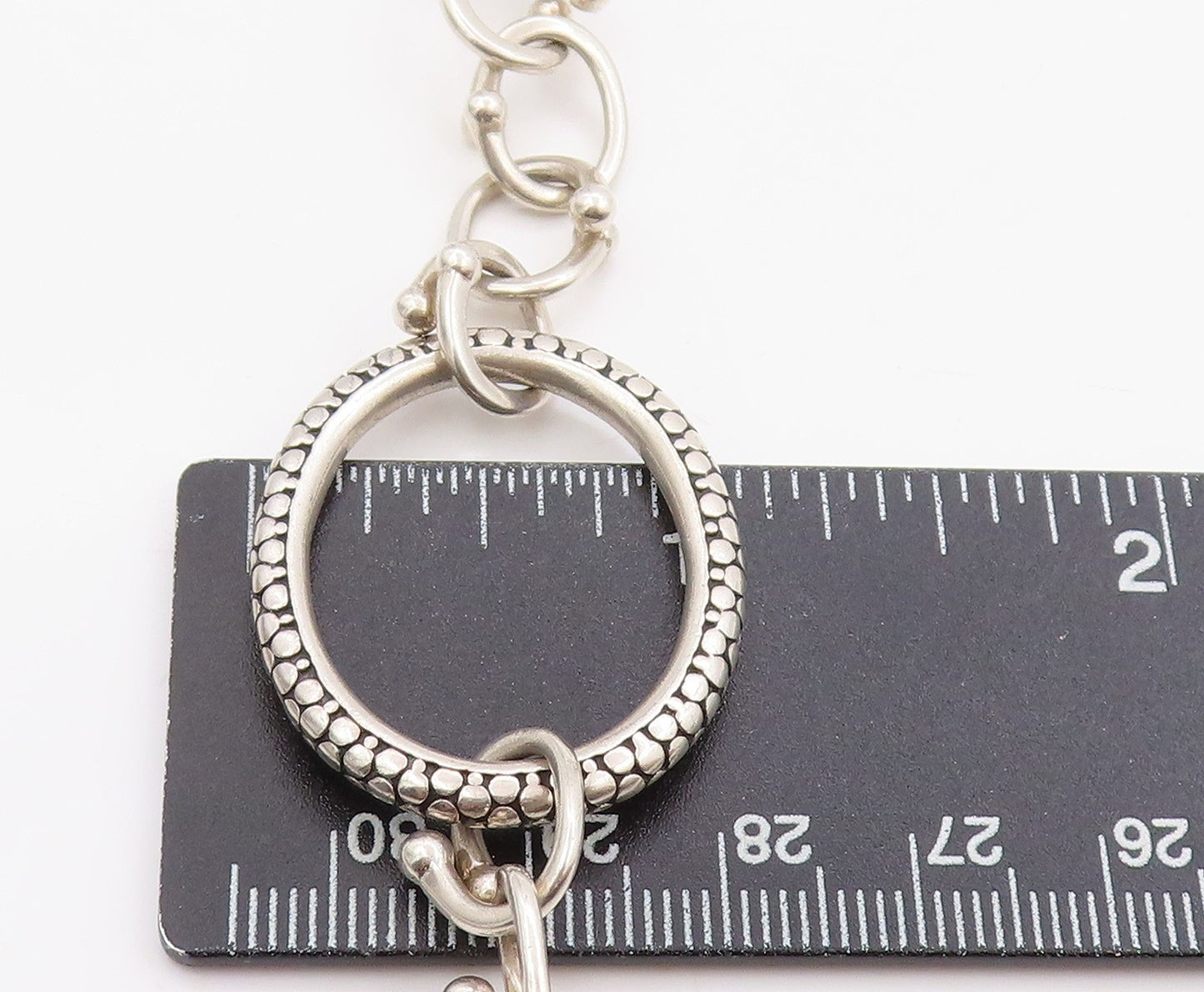 925 Sterling Silver Vintage Necklace MICHAEL DAWKINS Oval Link Chain   NE4640
