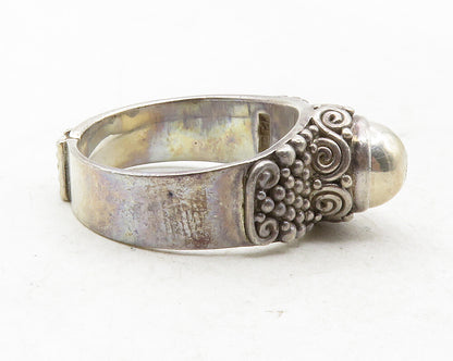 SAJEN 925 Sterling Silver  Vintage Bubble Swirl Detail Band Ring Sz 8  RG12624