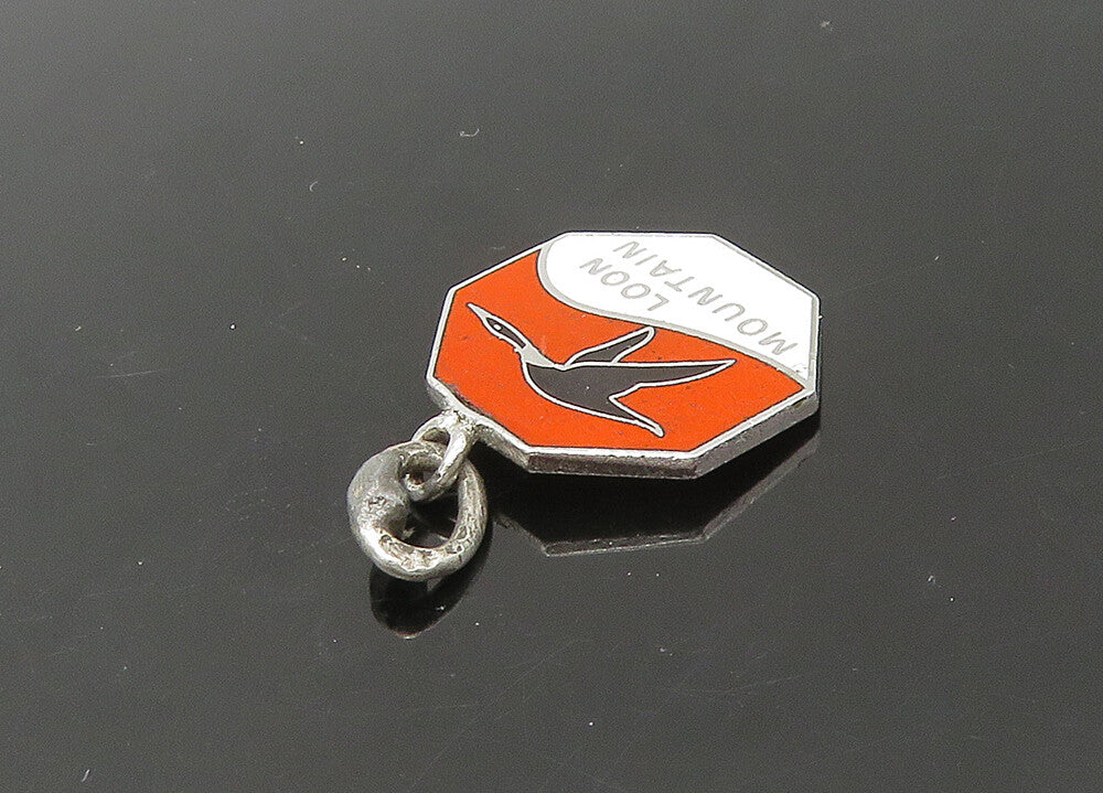 925 Sterling Silver  Vintage Loon Mountain New Hampshire Pendant  PT18412