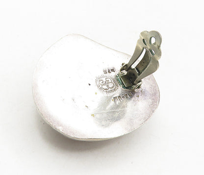 LOS BALLESTEROS 925 Sterling Silver  Vintage Hollow Non Pierce Earrings EG4931