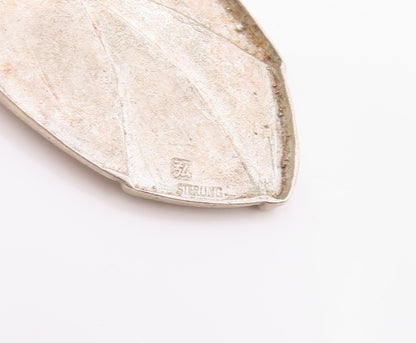 925 Sterling Silver Vintage Earrings CHINESE EXPORT Fan Shaped Design EG13520
