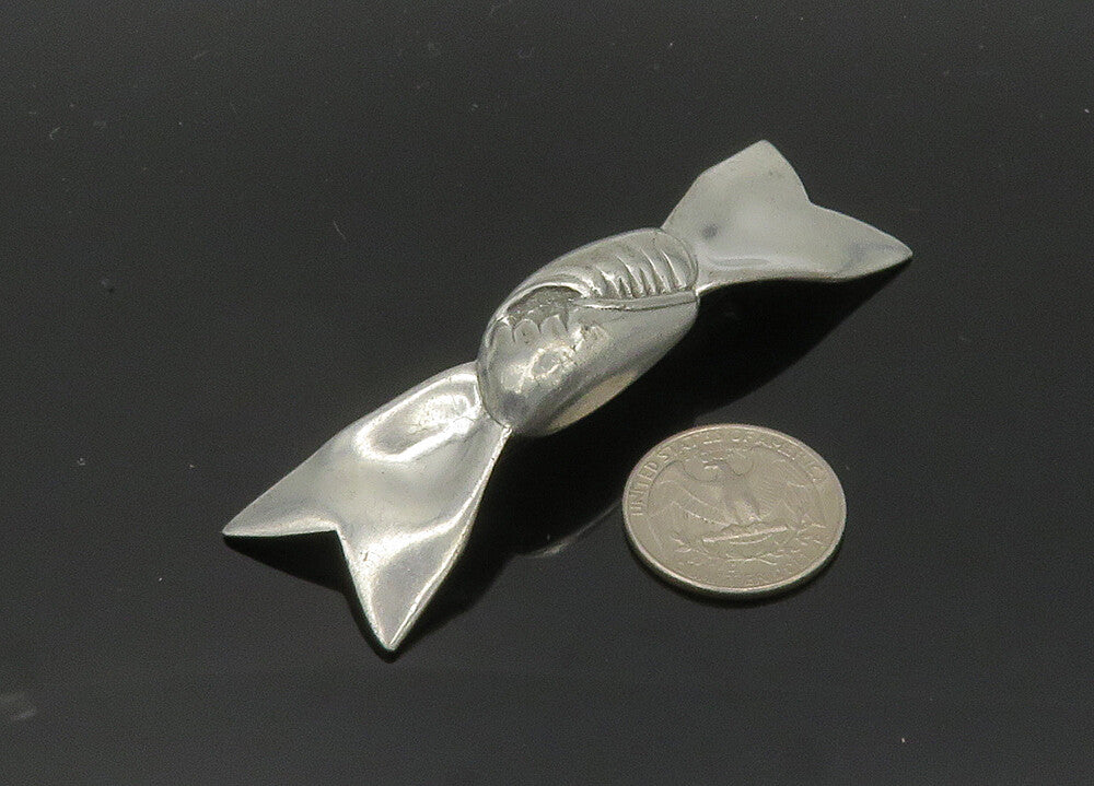 RJ GRAZIANO 925 Sterling Silver  Vintage Bow Tied Ribbon Brooch Pin  BP7970